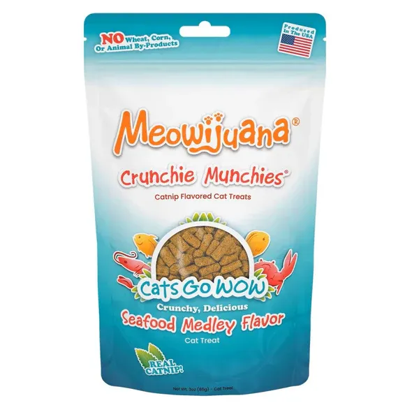 Meowijuana Crunch Munch Seafood Medley 3oz
