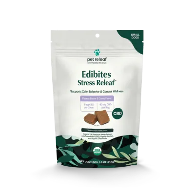 Pet Releaf Edibites Stress Releaf PB Carob SM 7.5oz