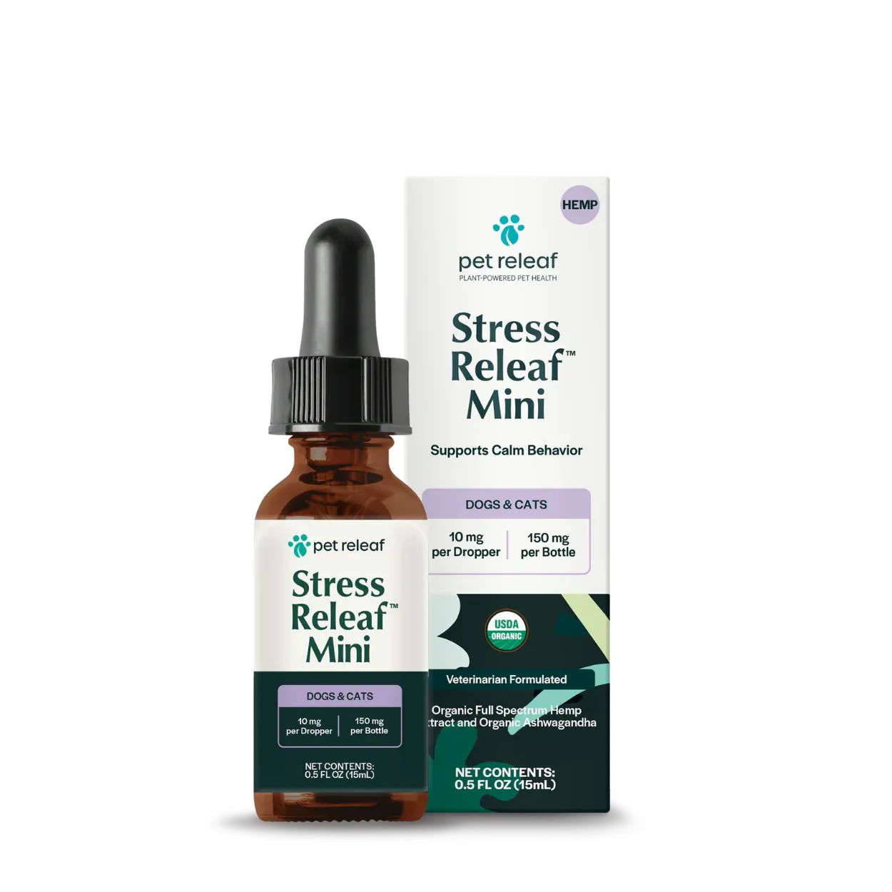 Pet Releaf Hemp Oil CBD 150mg Stress Relief 0.5oz