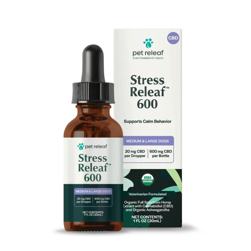 Pet Releaf Hemp Oil CBD 600mg Stress Relief 1oz