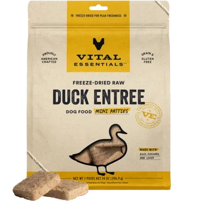 Vital Essentials D FZD Mini Patties Duck 14oz