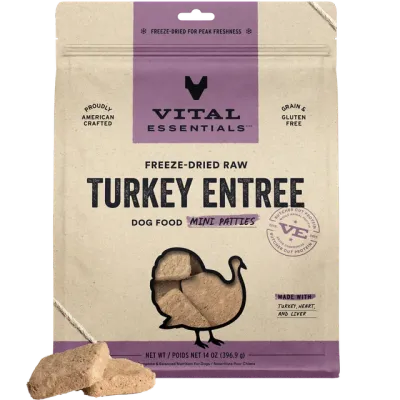 Vital Essentials D FZD Mini Patties Turkey 14oz