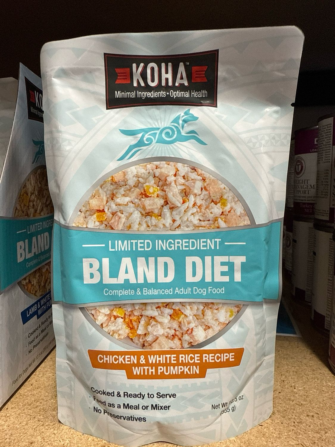 Koha Dog Bland Pouch Chicken and Rice 12.5oz