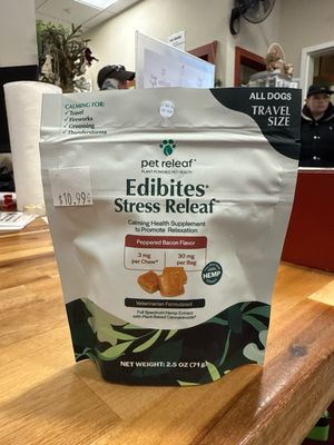 Pet Releaf Edibites Stress Releaf Bacon 2.5oz
