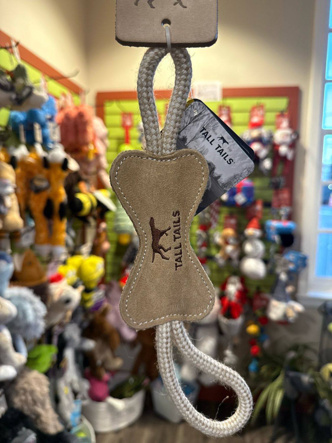 Tall Tails Leather Bone Tug Natural 12