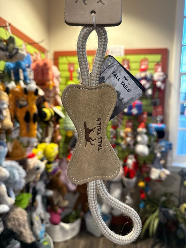Tall Tails Leather Bone Tug Natural 12