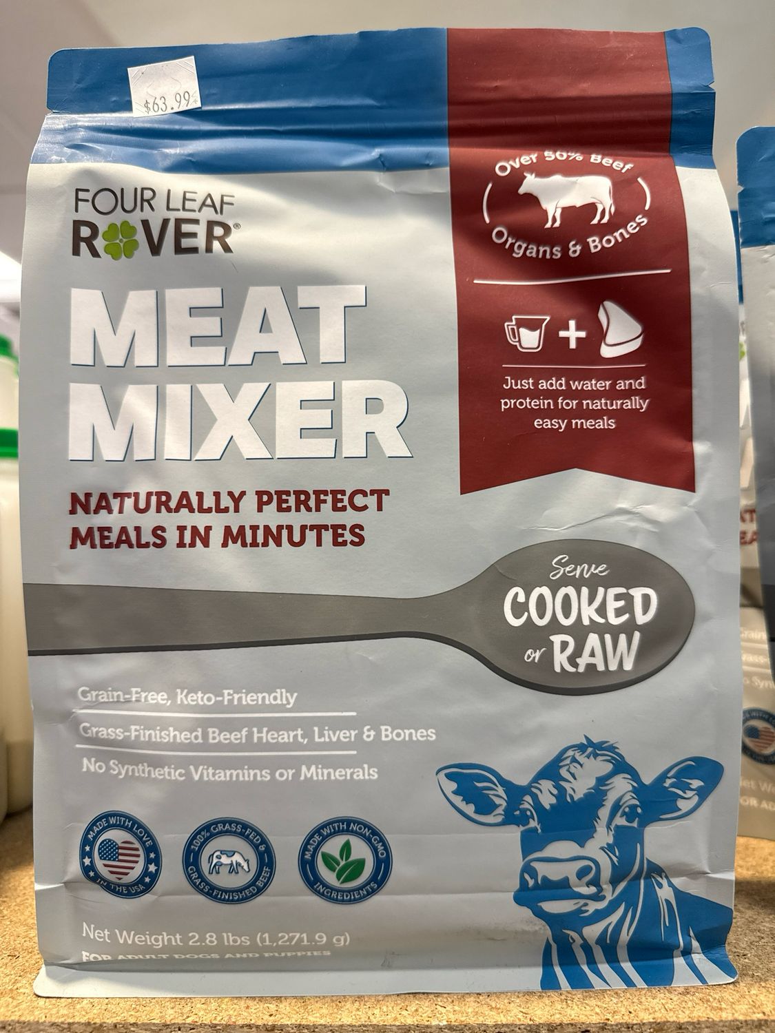Four Leaf Rover Meat Mixer Dog Food Base Mix 2.73#