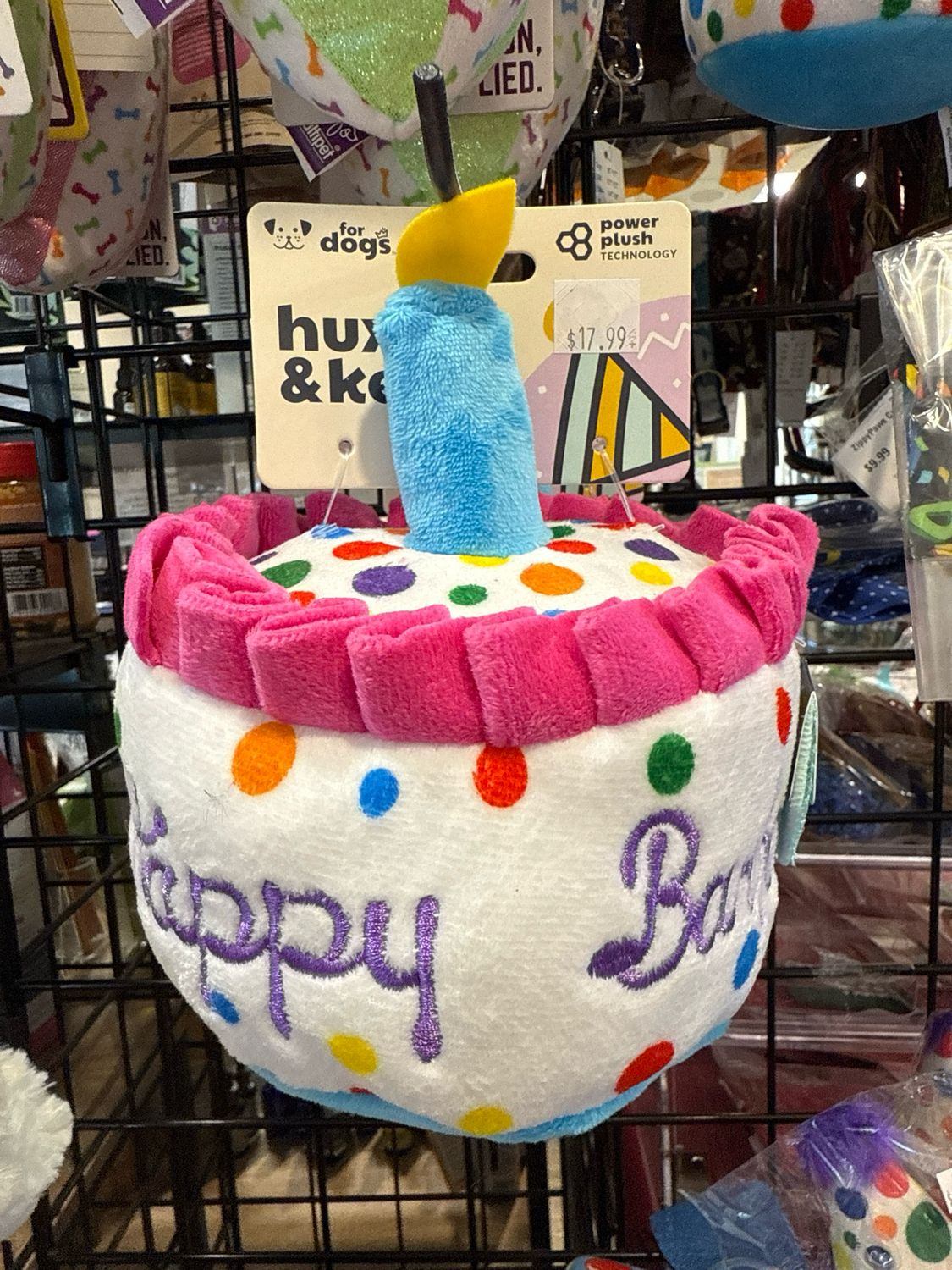 Huxley Kent Dog Power Plush Happy Barkday Cake Large