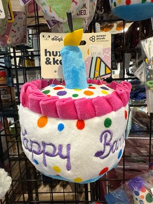 Huxley Kent Dog Power Plush Happy Barkday Cake Large