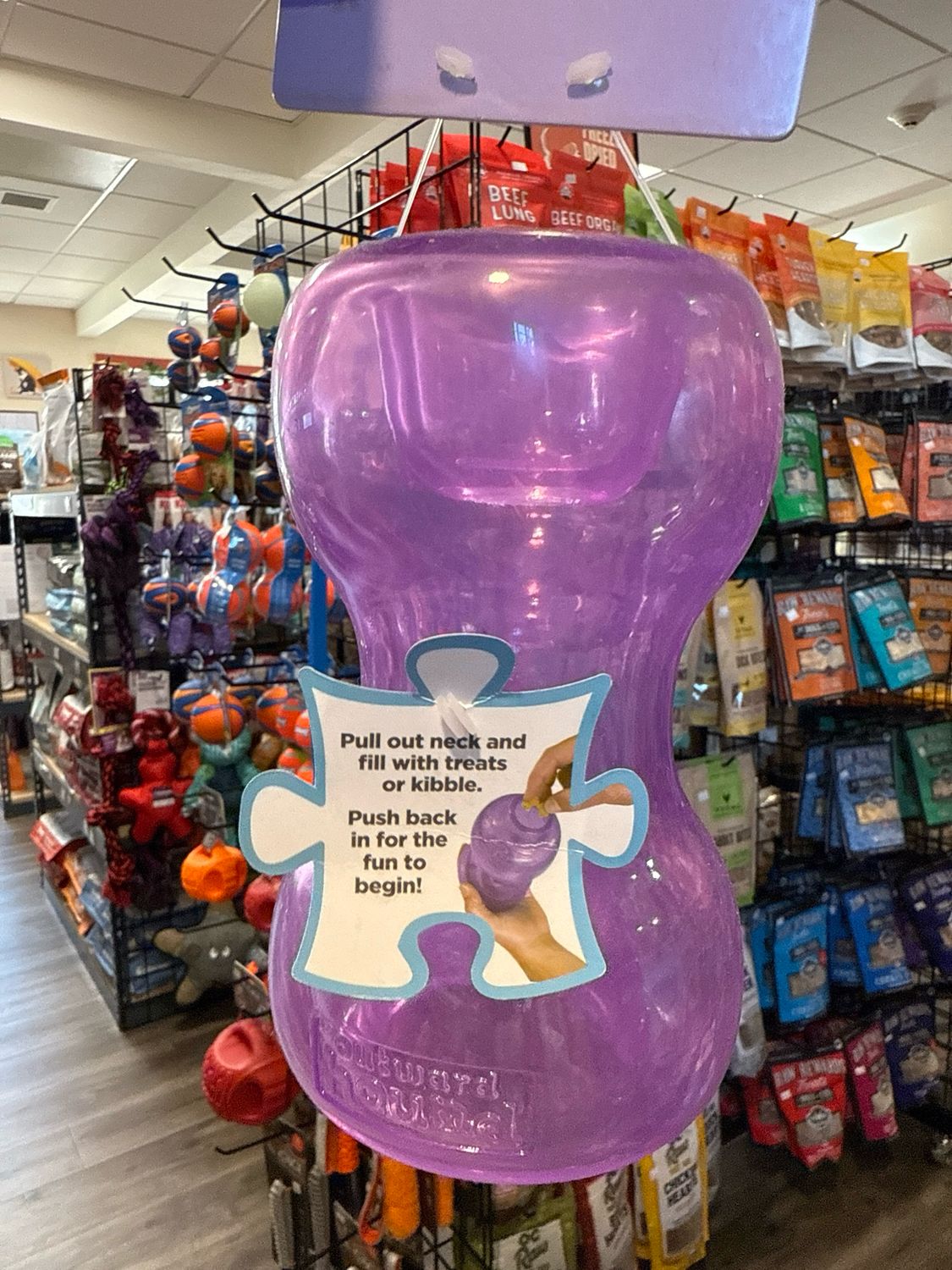 Double Snoop Interactive Treat Stuffer Purple