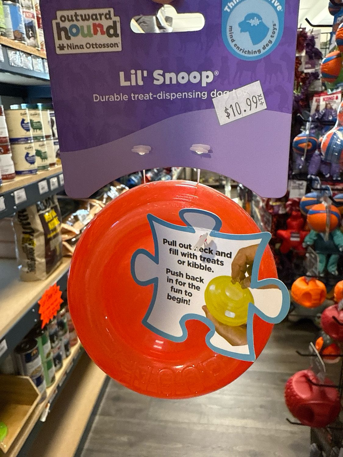 Orbee-Tuff Lil' Snoop Interactive Treat Dispenser Red