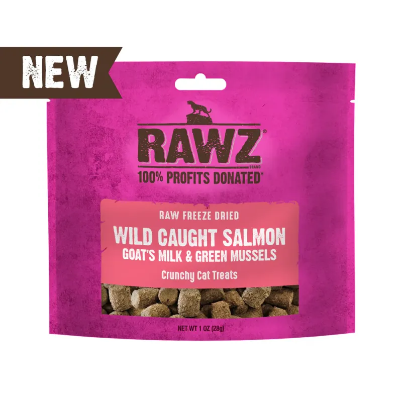 Rawz Salmon &amp; Goat&#39;s Milk FZD  cat treat 1oz