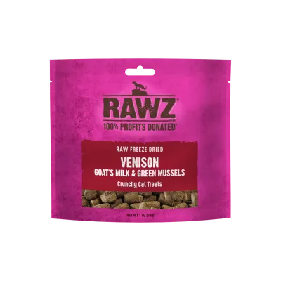 Rawz Venison &amp; Goat's Milk FZD  cat treat 1oz