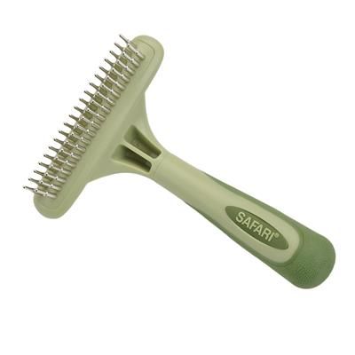 Safari Double Row Undercoat Rake rotating