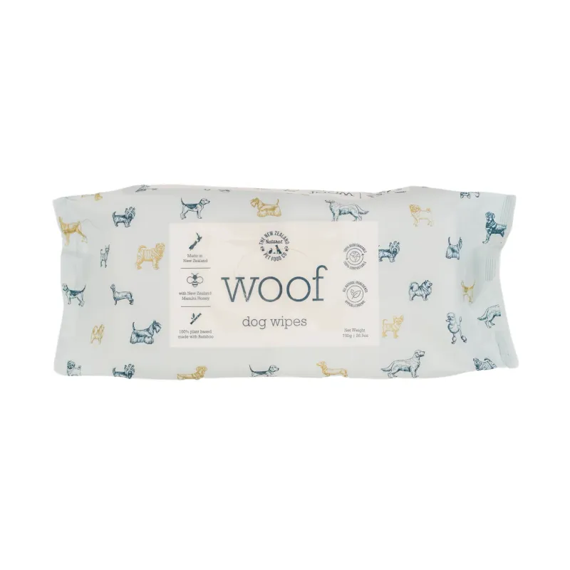 The New Zealand Natural Woof Dog Wipes Manuka Honey 26.5oz