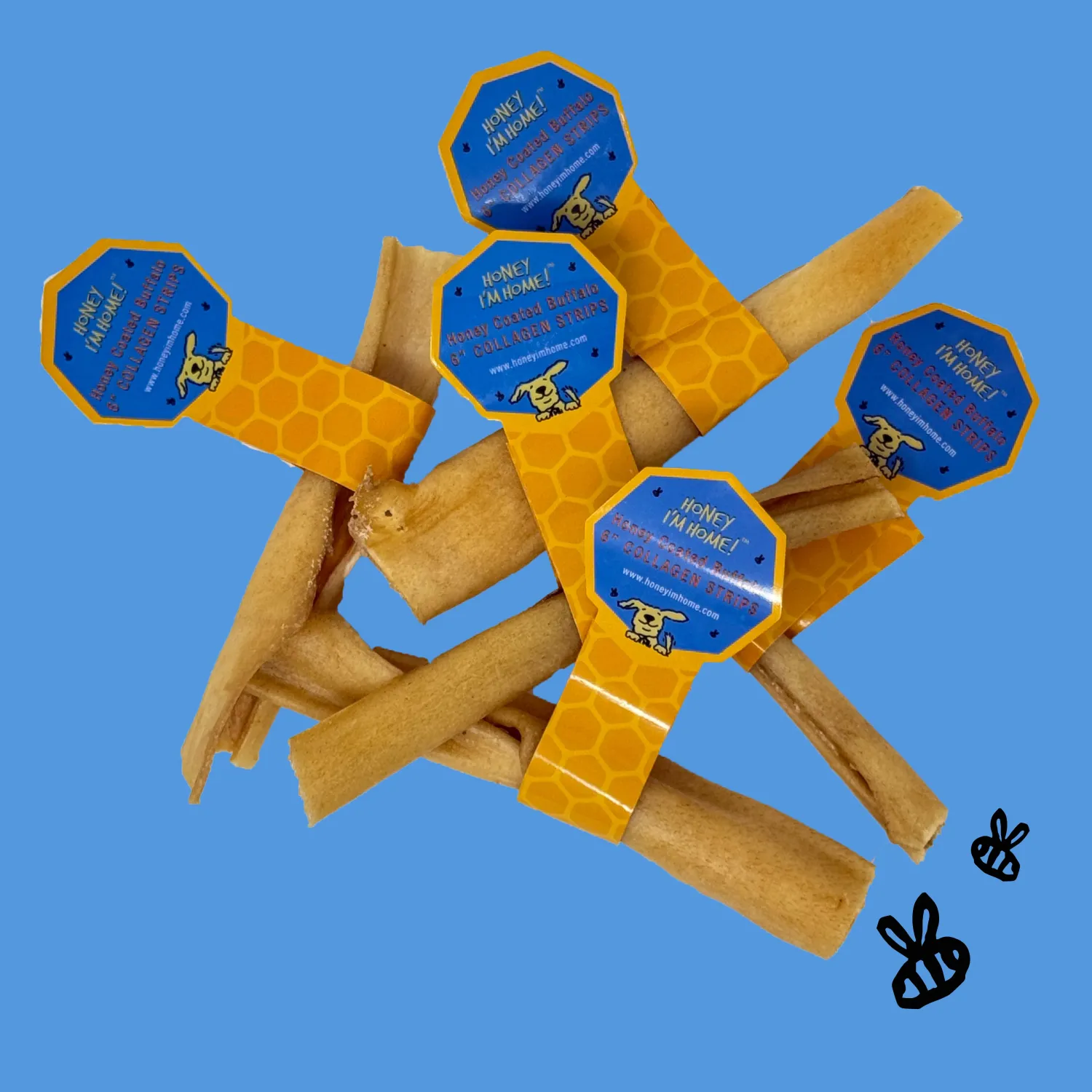 Honey I'm Home Buffalo Collagen Strip 6" 50ct Bulk single