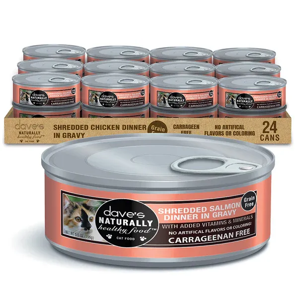Daves Cat Shredded GF Salmon 5oz