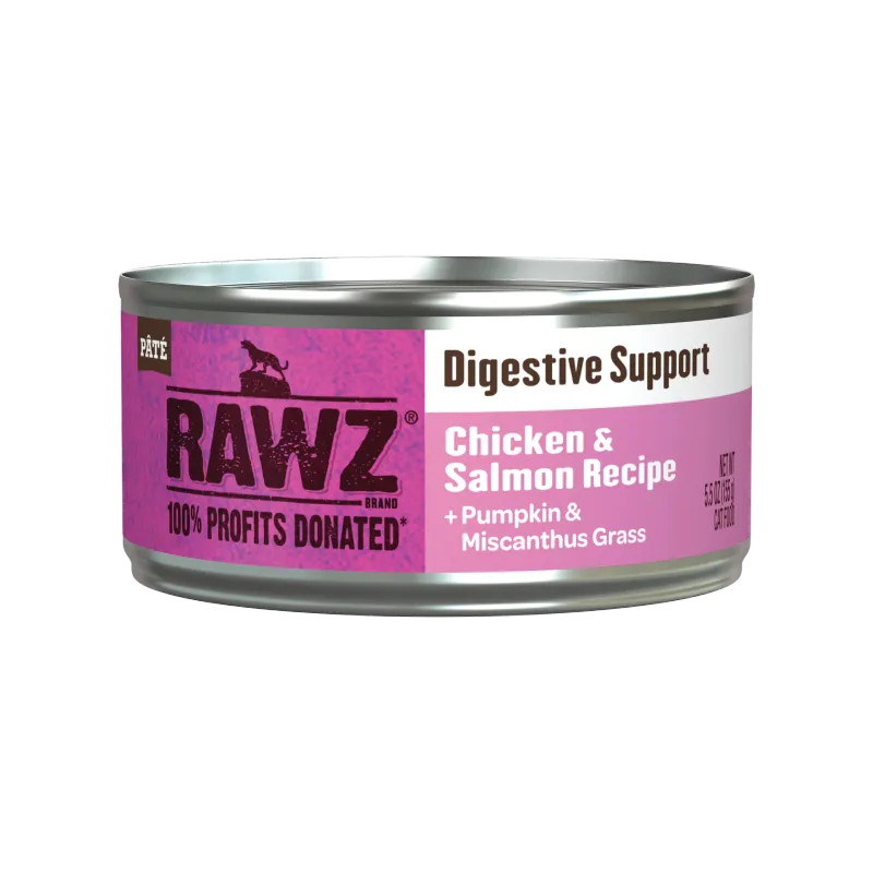 Rawz Cat Can Digestive Support Chicken &amp; Salmon 5.5oz