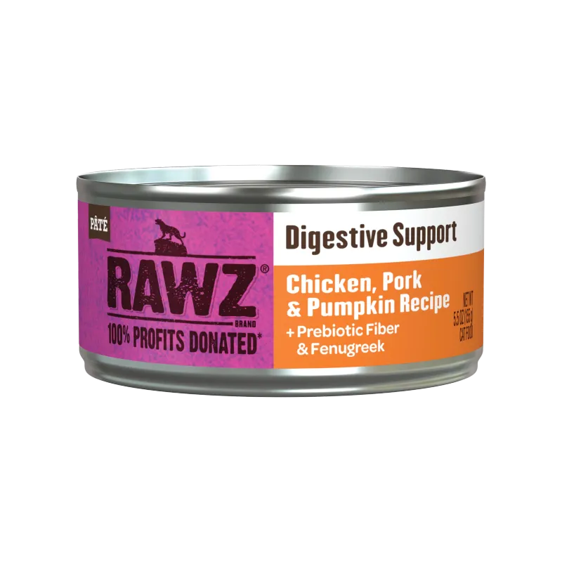 Rawz Cat Can Digestive Support Chicken, Pork and Pumpkin 5.5oz