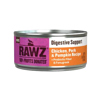 Rawz Cat Can Digestive Support Chicken, Pork and Pumpkin 5.5oz