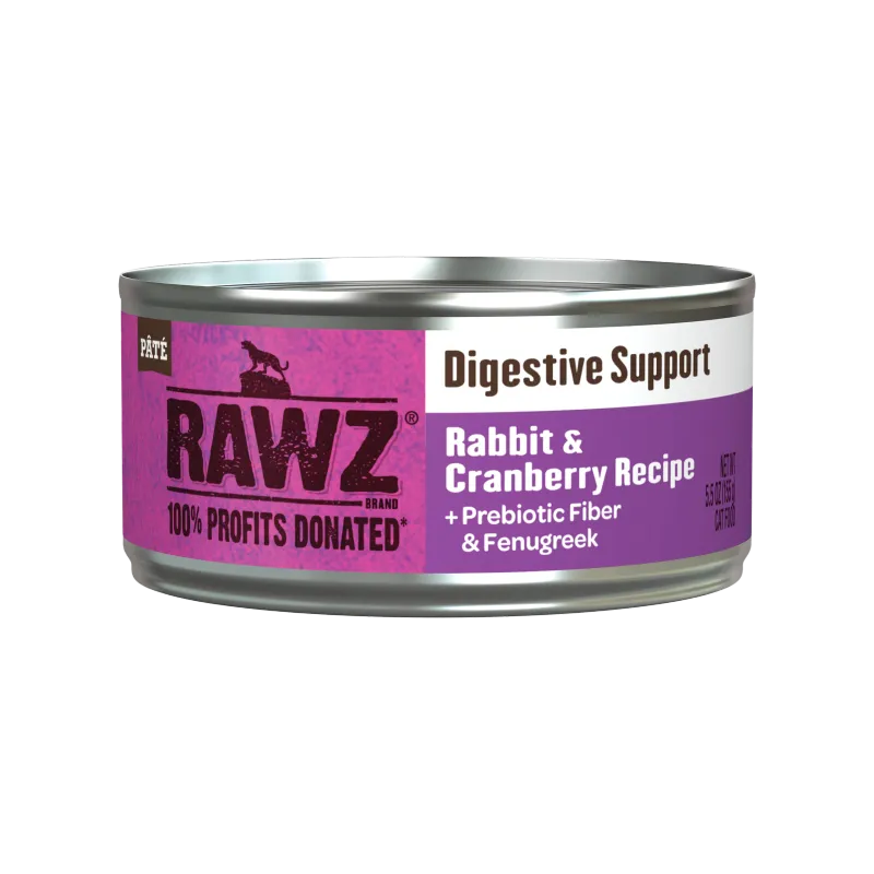 Rawz Cat Can Digestive Support Rabbit &amp; Cranberry 5.5oz