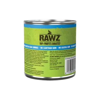 Rawz Dog Can Shredded Chicken Breast Coconut Oil NZ GM 10oz