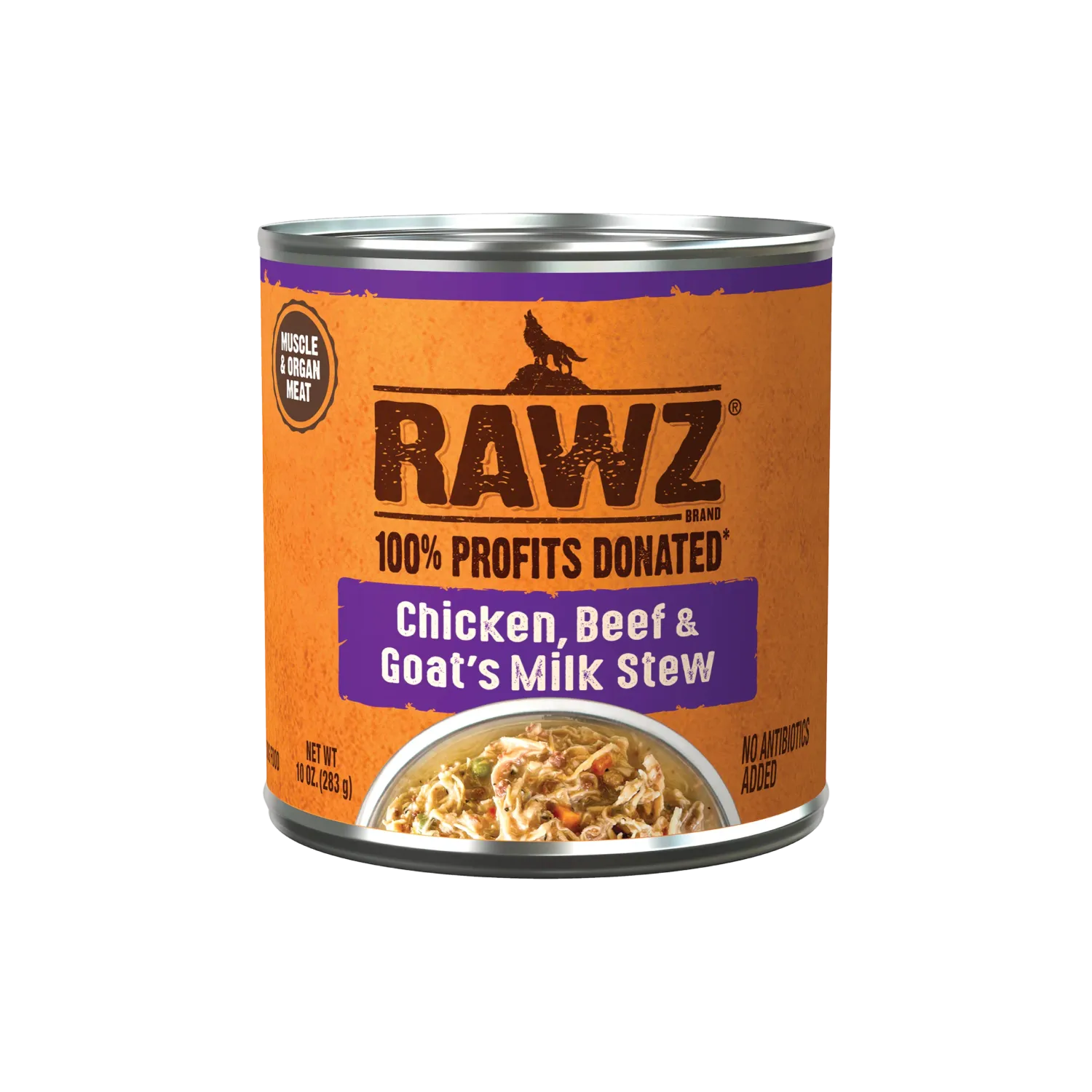 Rawz Dog Can Stew Chicken,Beef &amp; Goats Milk 10oz