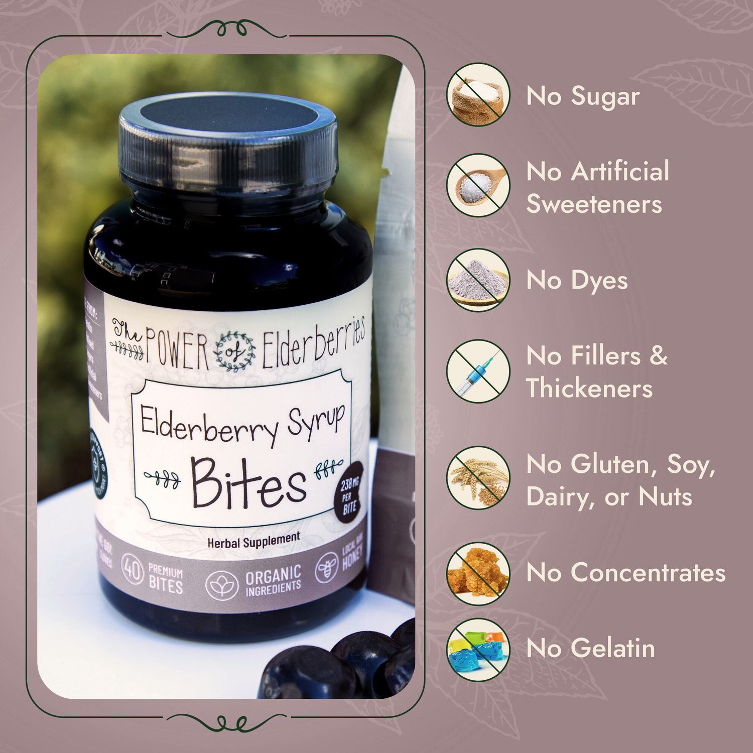 Elderberry Syrup Dog Bites 40ct