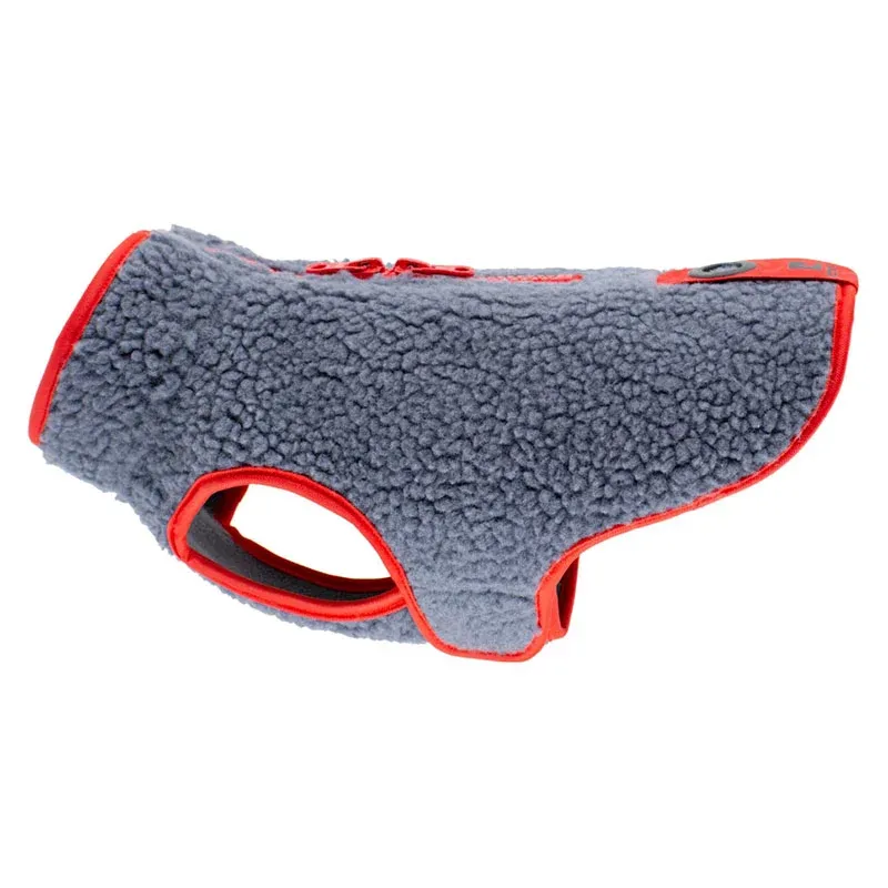 RC Pets Tundra Fleece, Color: Gray/Goji Berry, Size: 8