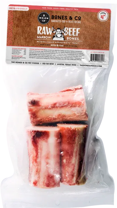 Bones and Co Beef Marrow Bone 4" 3pk
