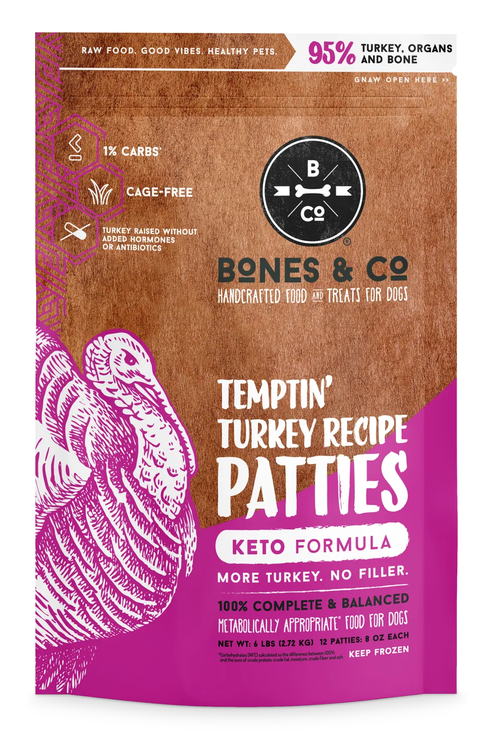 Bones and Co Frozen Turkey 6#