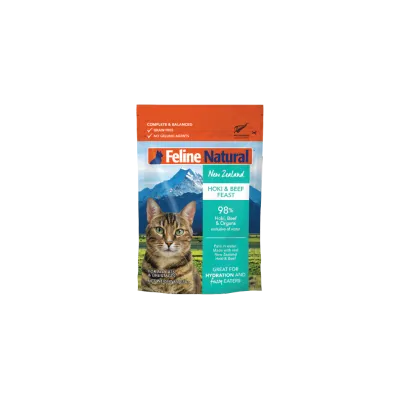 Feline Natural Hoki Beef Pouch 3oz