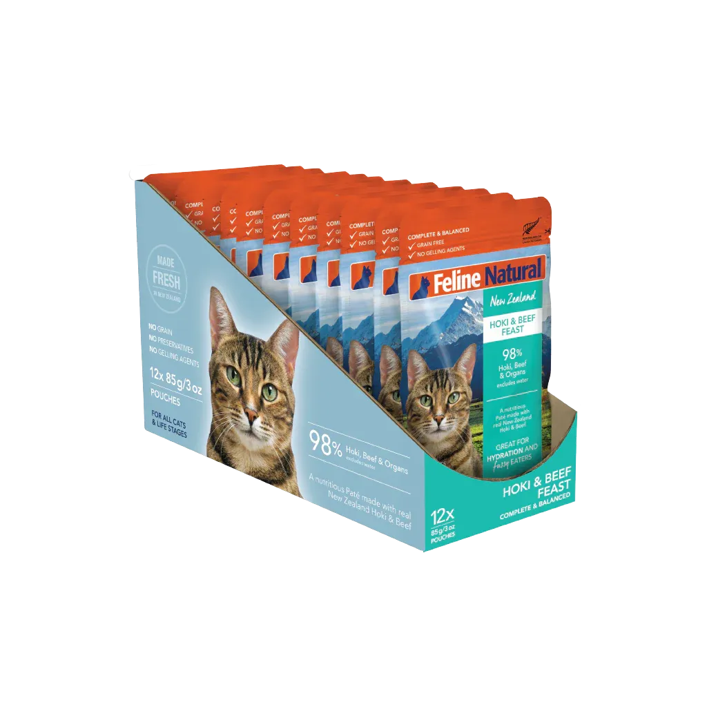 Feline Natural Hoki Beef Pouch 3oz
