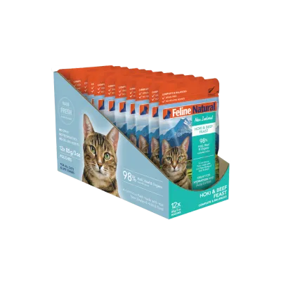 Feline Natural Hoki Beef Pouch 3oz