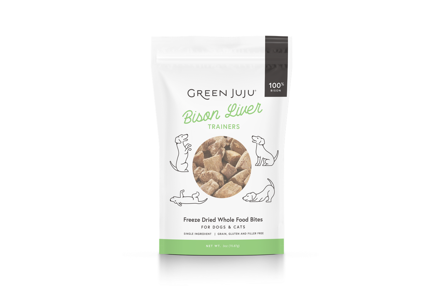 Green Juju FZD Training Treats Bison 3oz