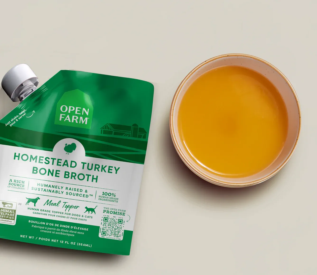 Open Farm Bone Broth Turkey 12oz