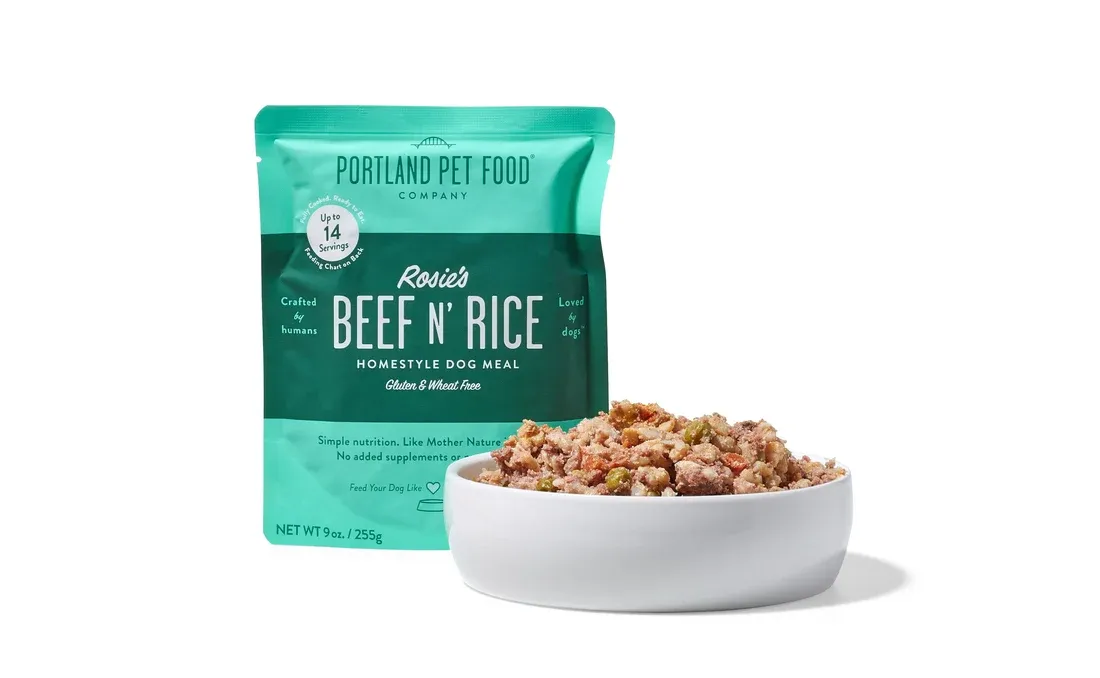 Portland Pet Beef and Rice 9oz pouch