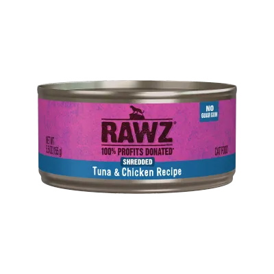 Rawz Cat Shredded Tuna Chicken 5oz