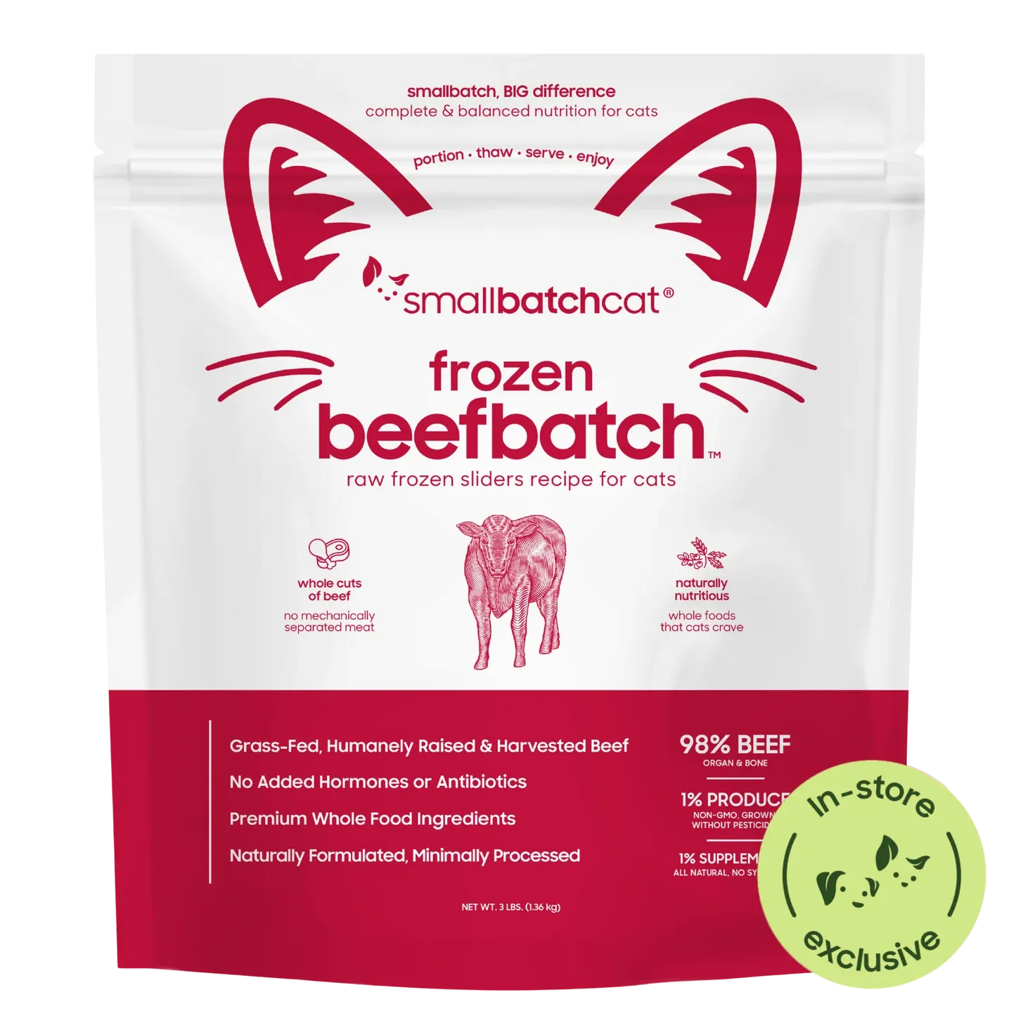 Small batch Cat Frozen Slider Beef 3#