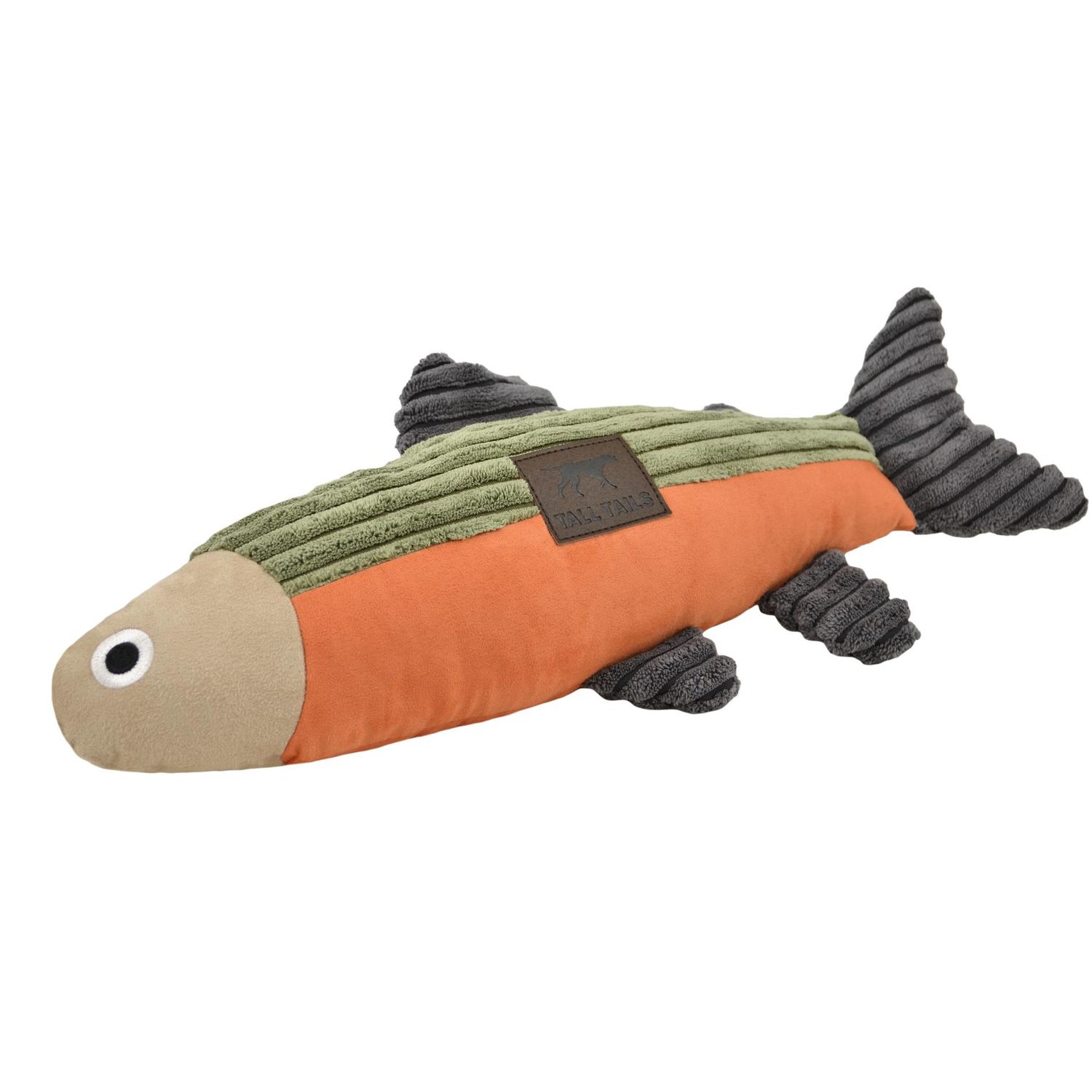 Tall Tails Plush Squeaker Fish Sage 12