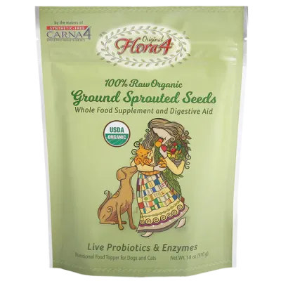 Carna4 Flora4 Greens Plus Sprouted Seeds Topper 18oz