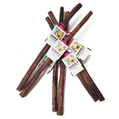 !! Tuesdays Natural Dog 12" Pork Chewy Bulls