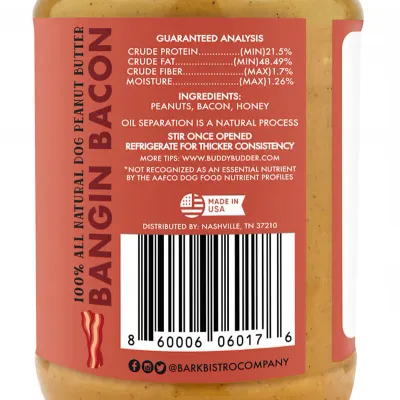 Bark Bistro Buddy Budder Bangin Bacon 17oz