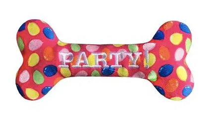 Huxley Kent Dog Power Plush Party Time Bone Pink Large
