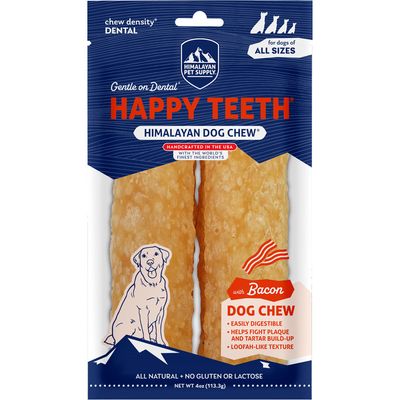 Himalayan Dog Happy Teeth Chew Bacon 2pk 4oz