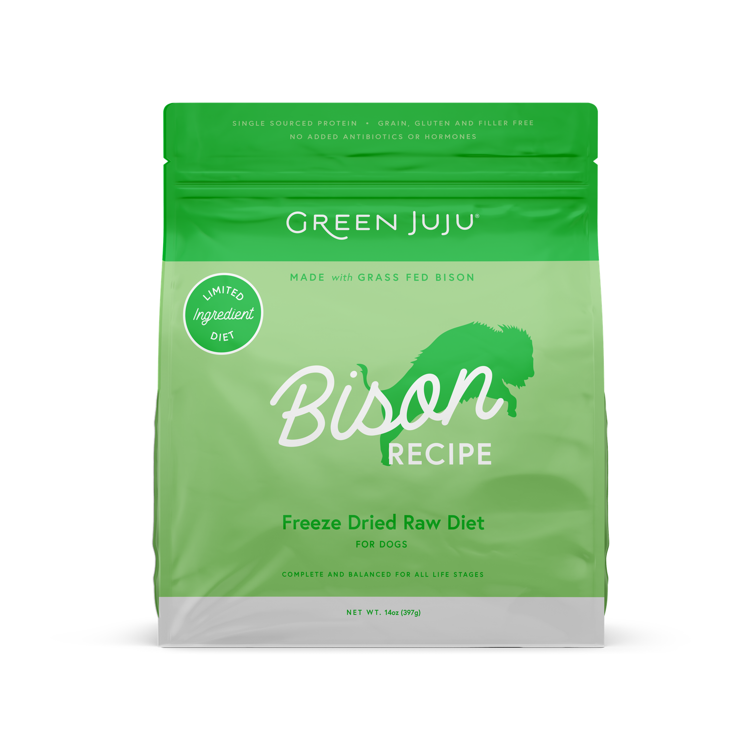 Green Juju FZD Raw Bison Recipe 14oz