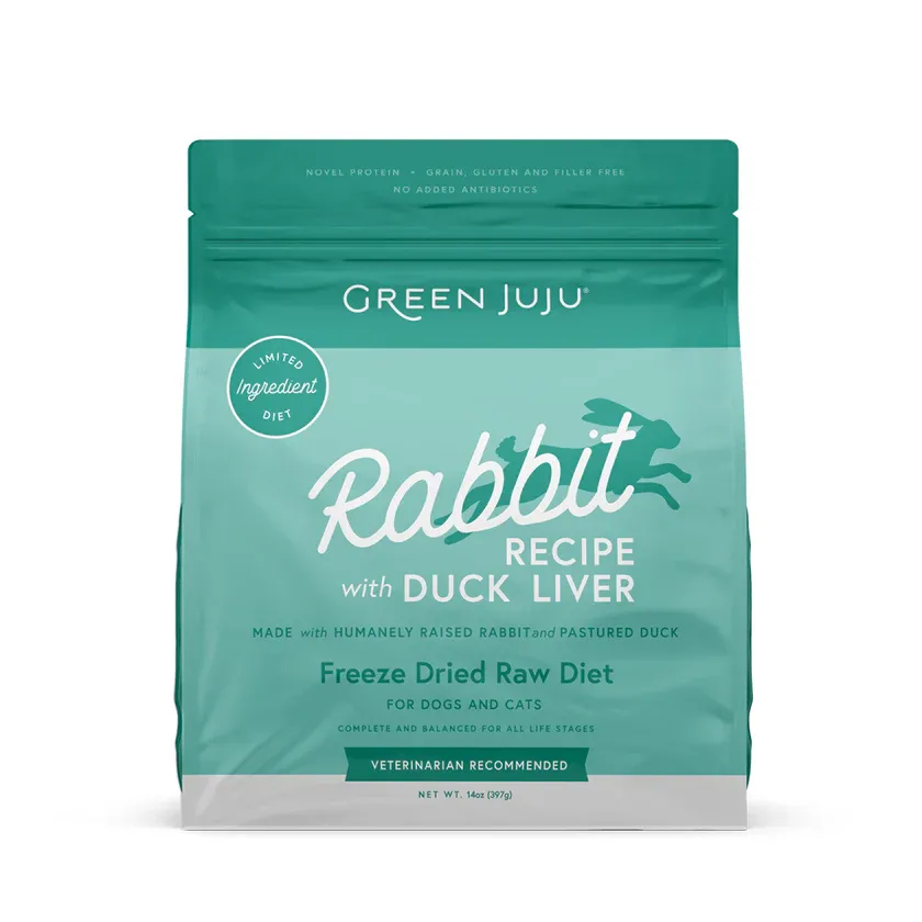 Green Juju FZD Raw Rabbit Duck Recipe 14oz