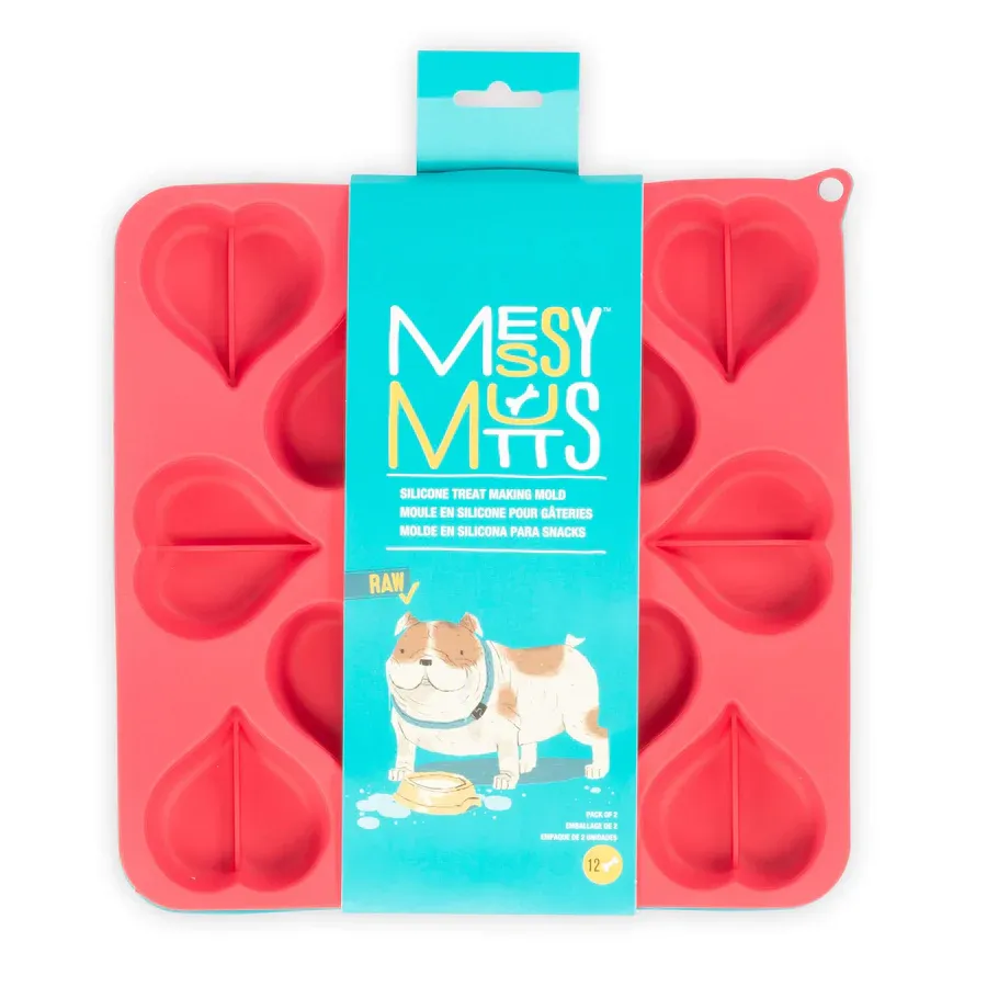 Messy Mutts Treat Making Mold Heart 2pk