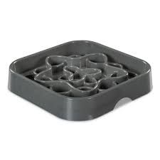 Messy Mutts Slow Feeder Square Gray 8 Cups