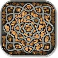 Messy Mutts Slow Feeder Square Gray 8 Cups